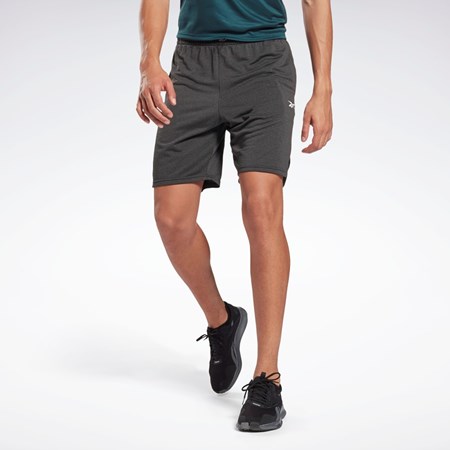 Reebok Workout Ready Mélange Shorts Czarne | FUNE-78014