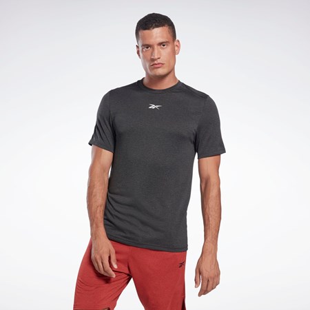 Reebok Workout Ready Mélange T-Shirt Czarne | UAFS-90563