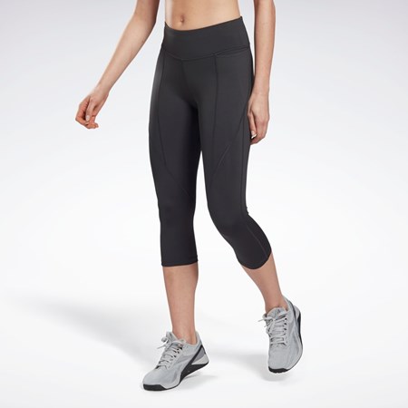 Reebok Workout Ready Pant Program Capri Tights Czarne | HXEO-43751