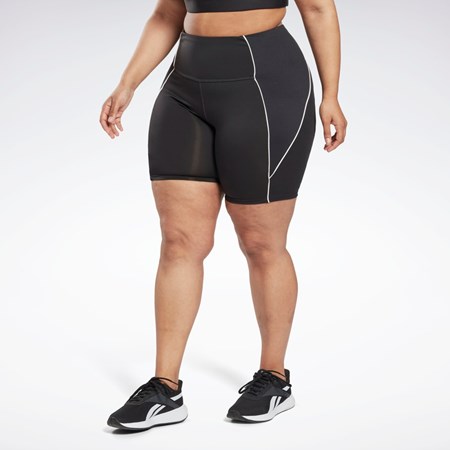 Reebok Workout Ready Poly Shorts (Plus Size) Czarne | MXAW-91532