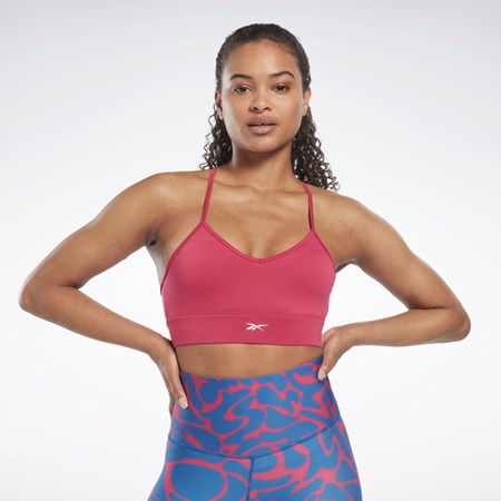 Reebok Workout Ready Sports Bra Różowe | JRMI-65389