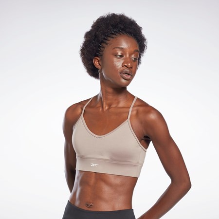 Reebok Workout Ready Sports Bra Szare | EBNC-63204