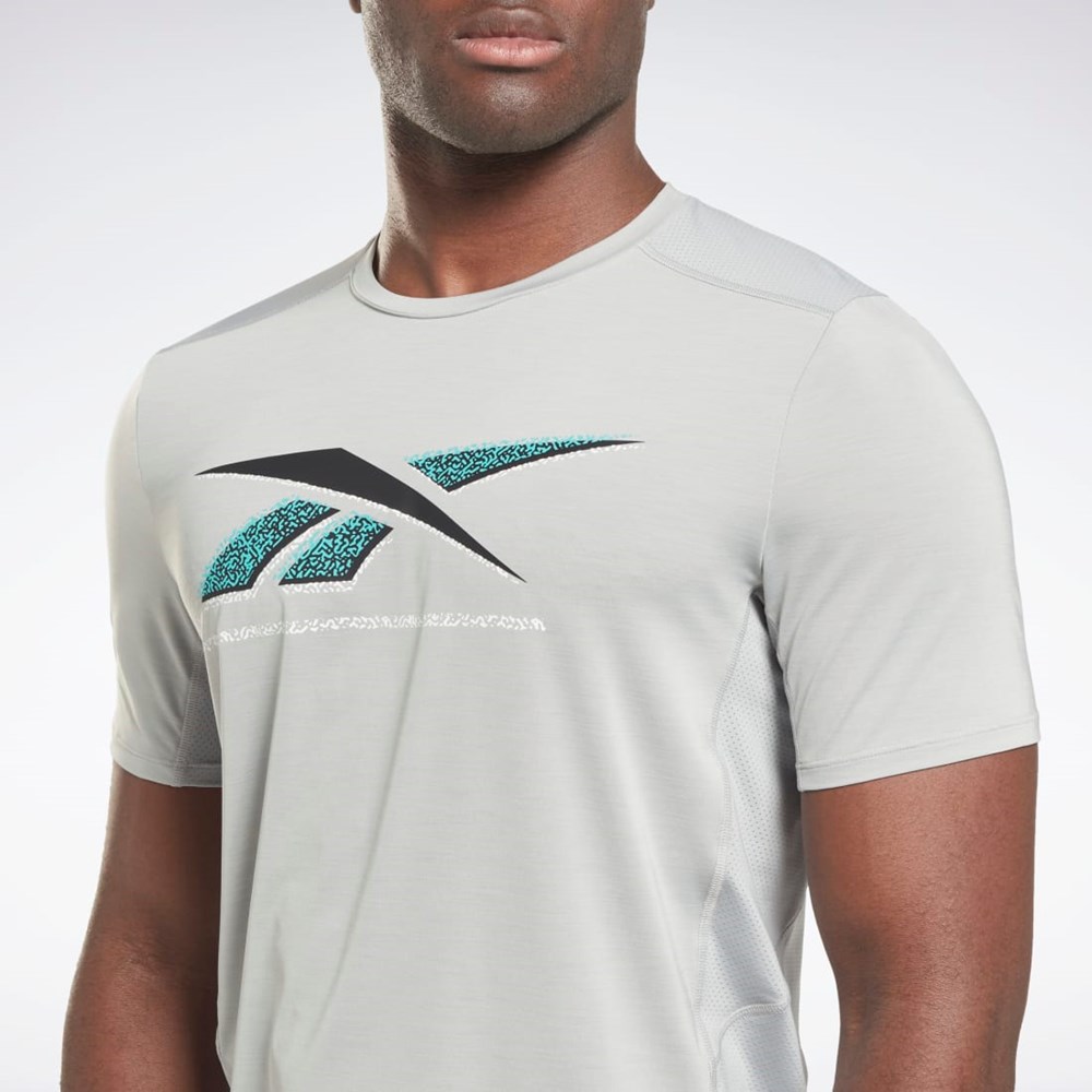 Reebok ACTIVCHILL Grafiką Athlete T-Shirt Szare | PUSK-20157