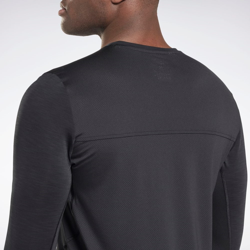 Reebok ACTIVCHILL Long Sleeve Athlete T-Shirt Czarne | XSQV-58716