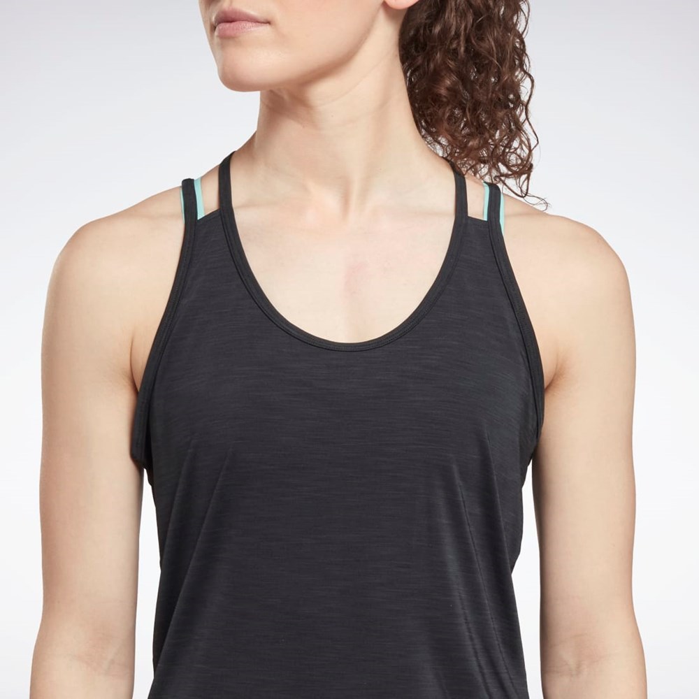 Reebok ACTIVCHILL Sportowe Tank Top Czarne | QCEV-87259