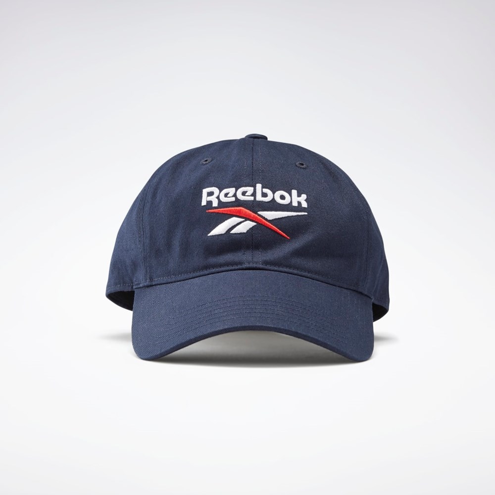 Reebok Active Foundation Badge Hat Granatowe Białe | NSOW-92376