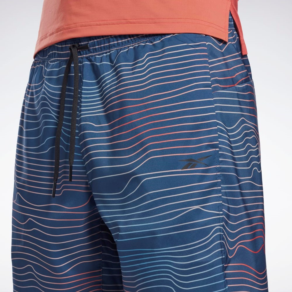 Reebok Allover Print Speed 2.0 Shorts Niebieskie | KTIF-64729