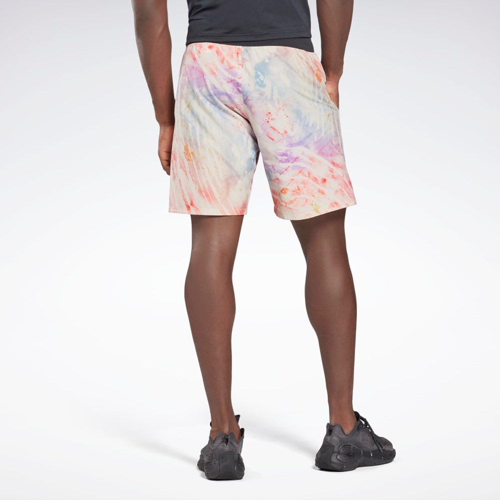 Reebok Allover Print Strength Shorts Moonstone | EACU-95137