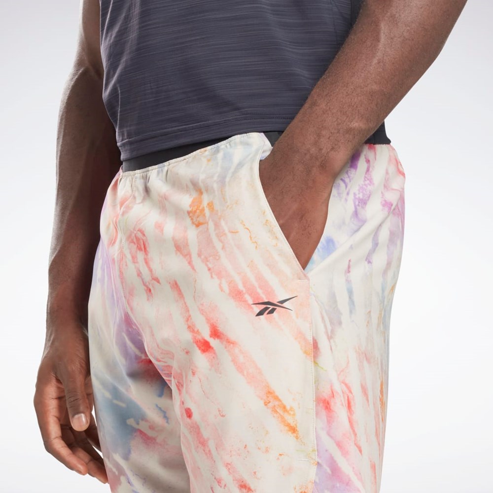 Reebok Allover Print Strength Shorts Moonstone | EACU-95137