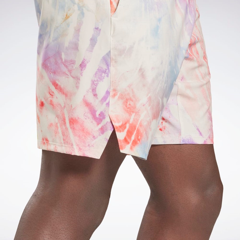 Reebok Allover Print Strength Shorts Moonstone | EACU-95137