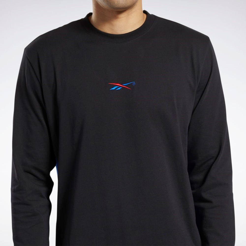 Reebok Answer to No One Long Sleeve T-Shirt Czarne | BDLT-84213