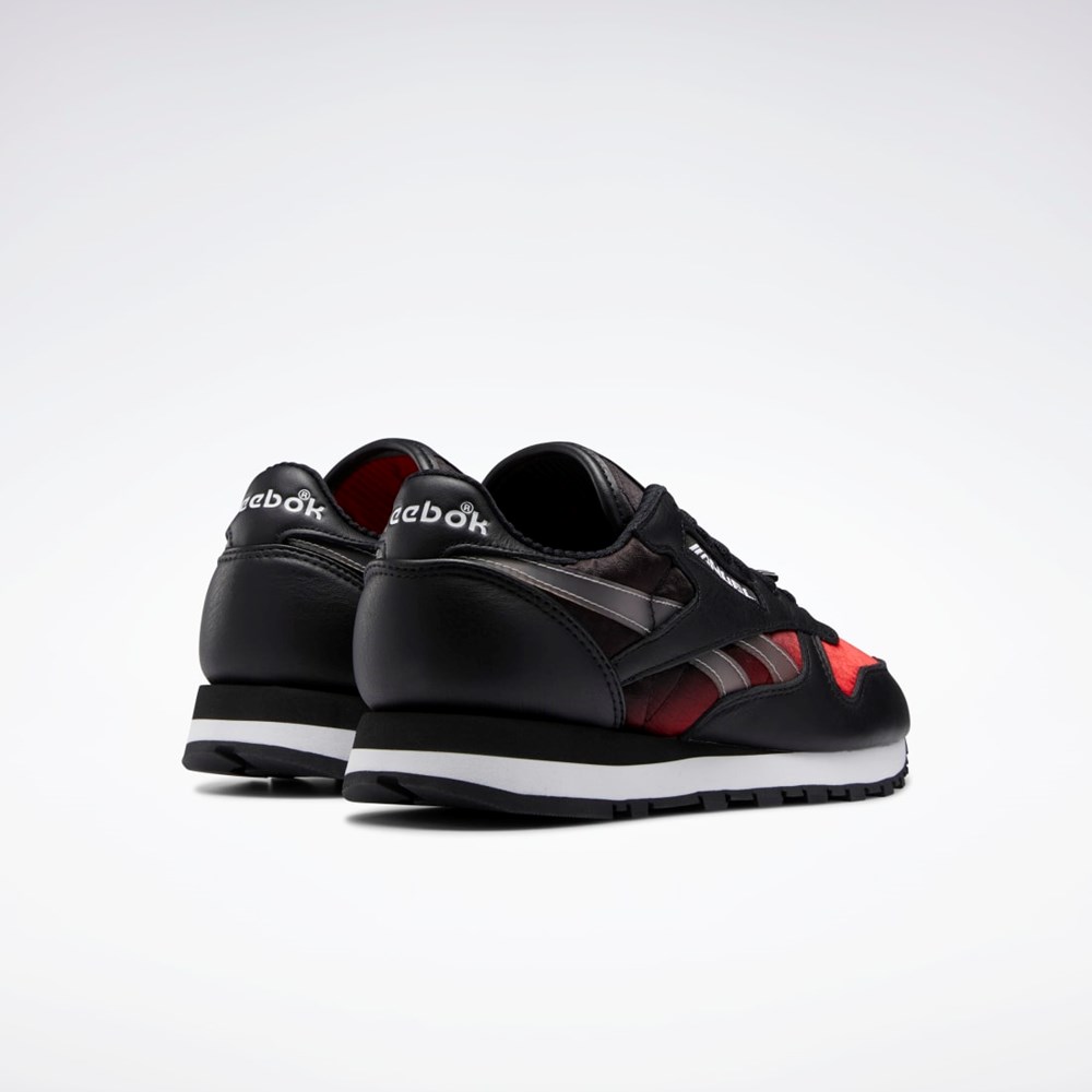 Reebok Anuel Classic Leather Shoes Czarne Czerwone Białe | NGUX-34190