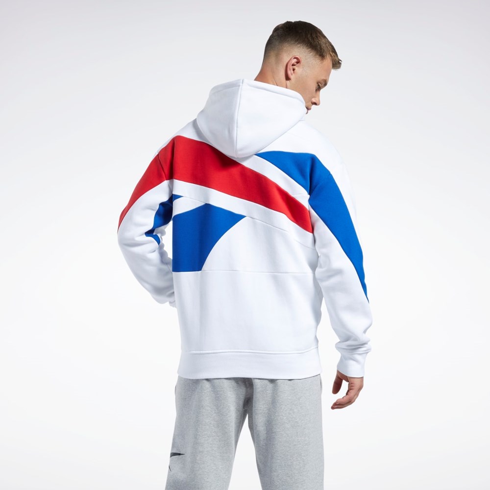 Reebok Basketball Reebok DNA Back Vector Hoodie Białe | LHWV-23980