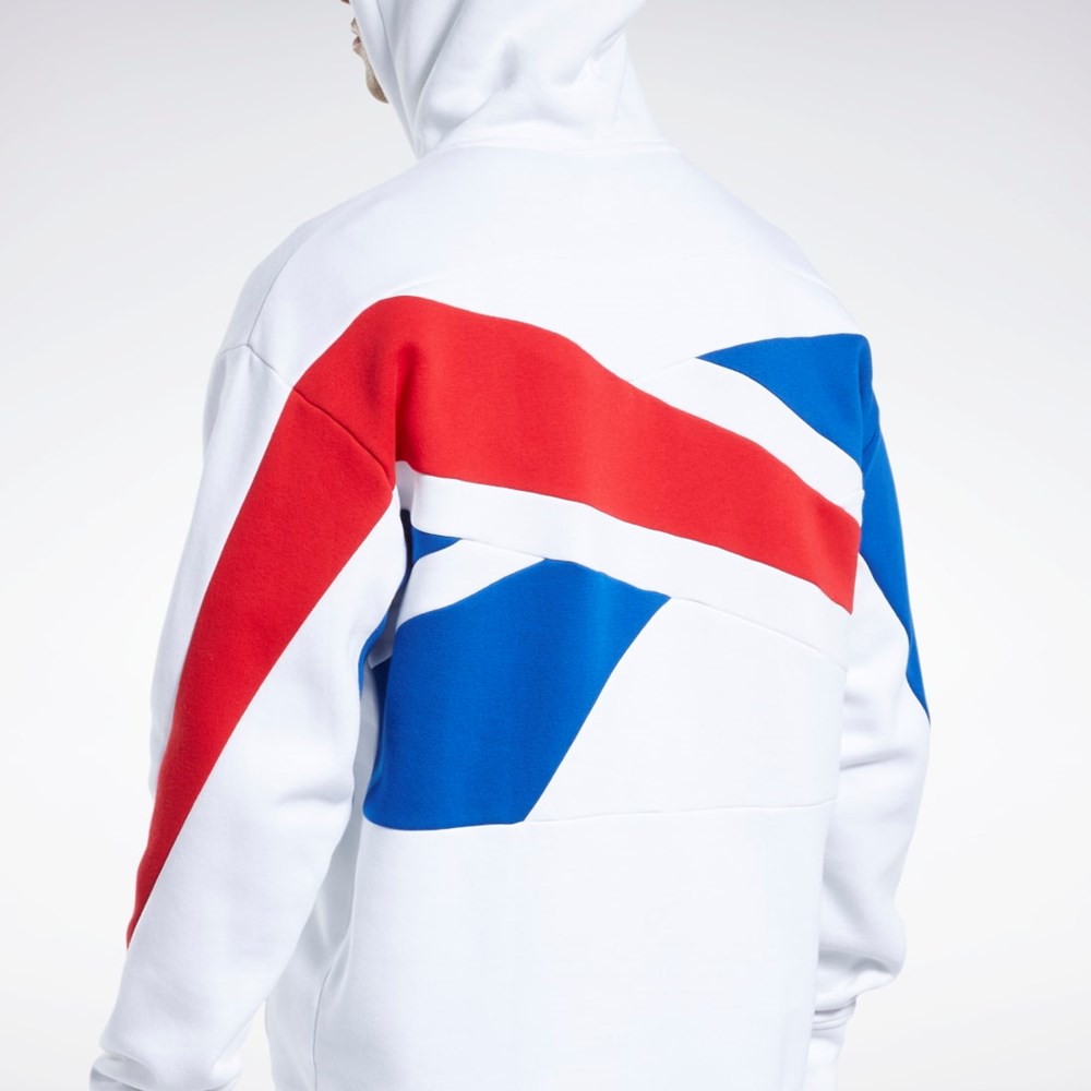 Reebok Basketball Reebok DNA Back Vector Hoodie Białe | LHWV-23980