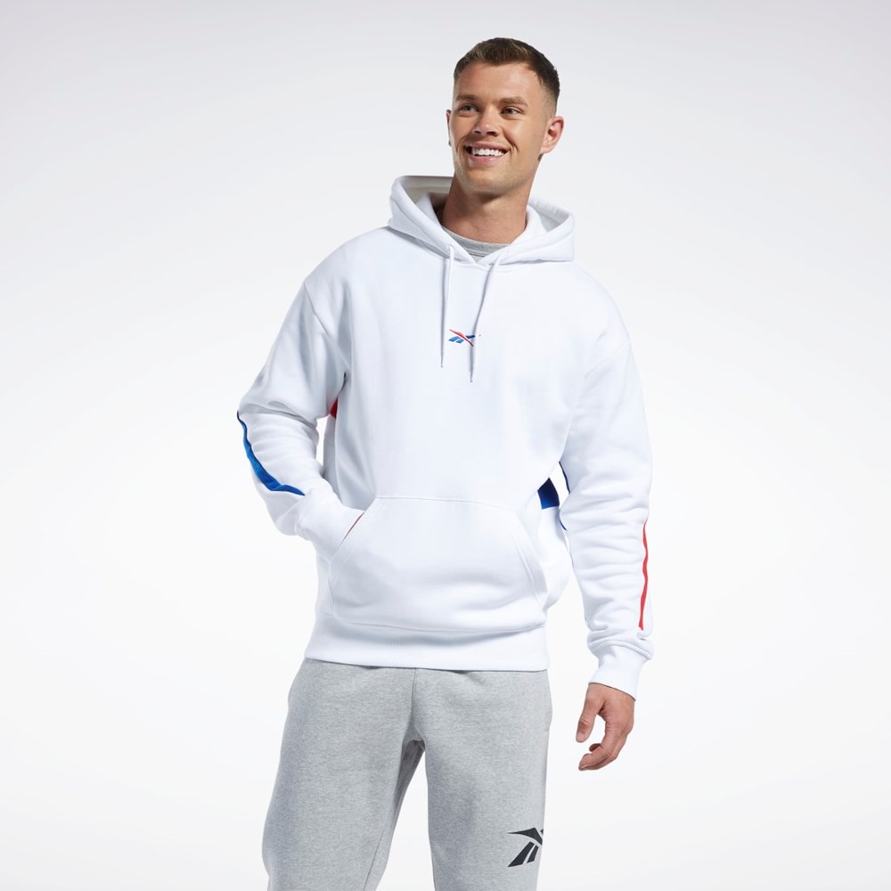 Reebok Basketball Reebok DNA Back Vector Hoodie Białe | LHWV-23980