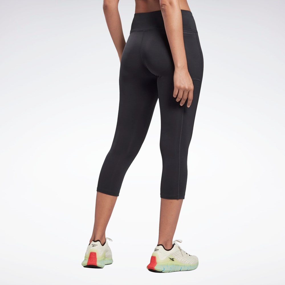 Reebok Biegania Essentials 3/4 Tights Czarne | JUFL-59187