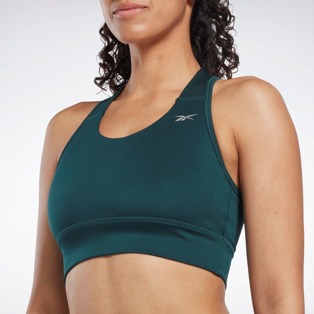 Reebok Biegania Essentials High-Impact Bra Zielone | EKQL-48350