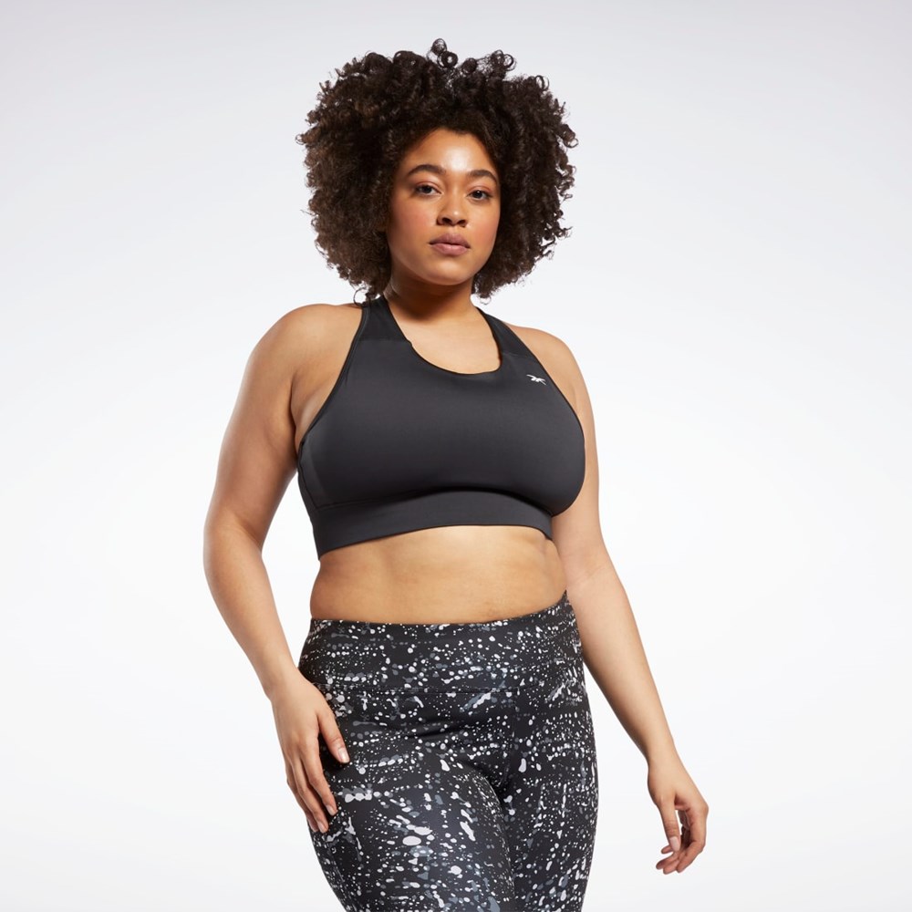 Reebok Biegania Essentials Sports Bra (Plus Size) Czarne | ADIF-26015