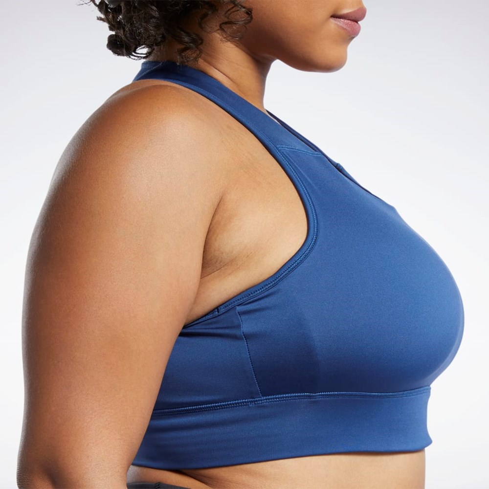 Reebok Biegania Essentials Sports Bra (Plus Size) Niebieskie | KWYA-75682