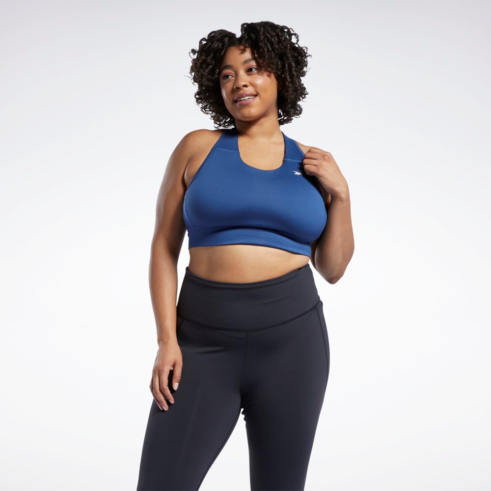 Reebok Biegania Essentials Sports Bra (Plus Size) Niebieskie | KWYA-75682