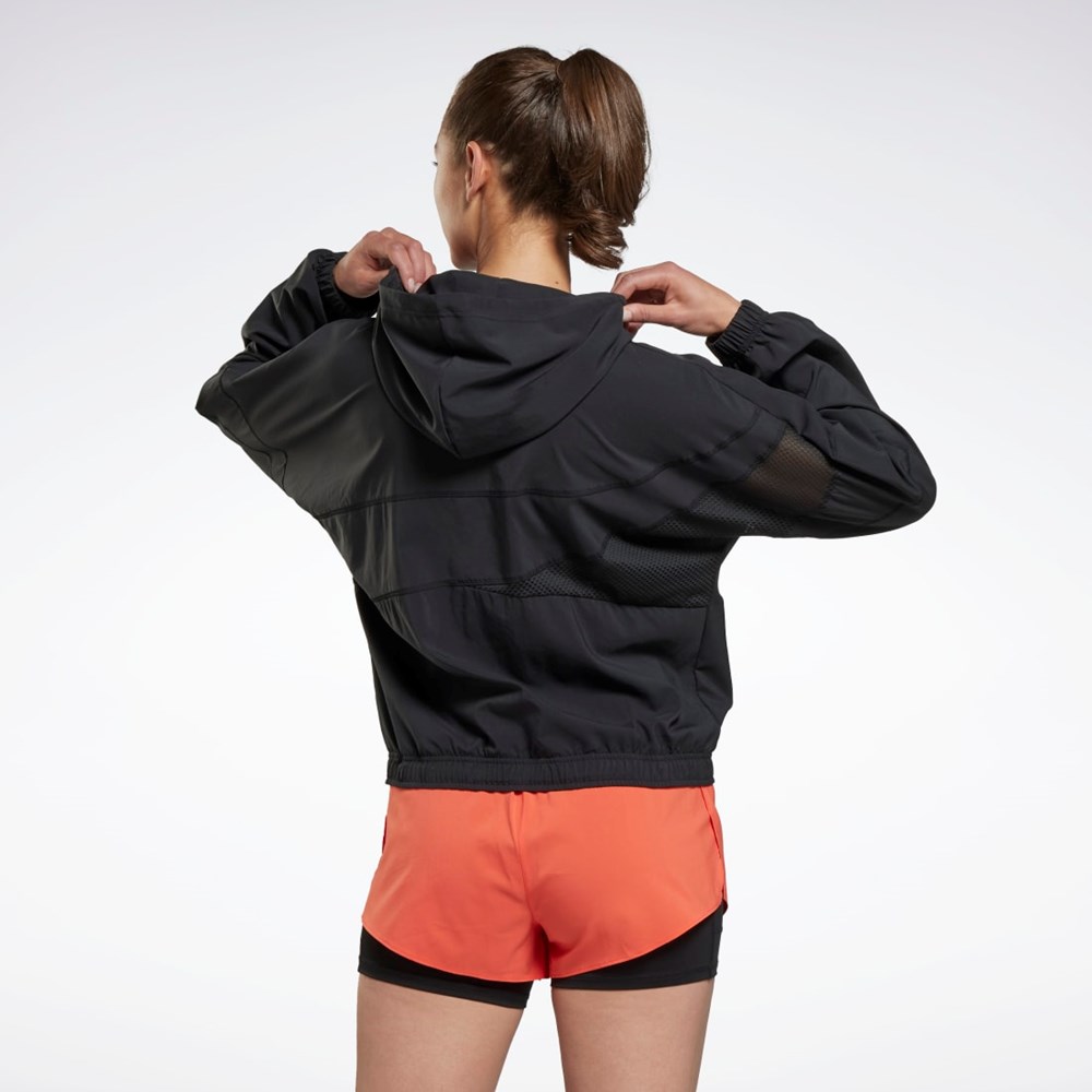 Reebok Biegania Jacket Czarne | TSYU-80496