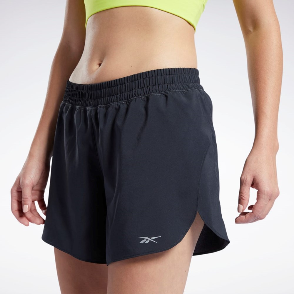 Reebok Biegania Shorts Czarne | HXQM-91403