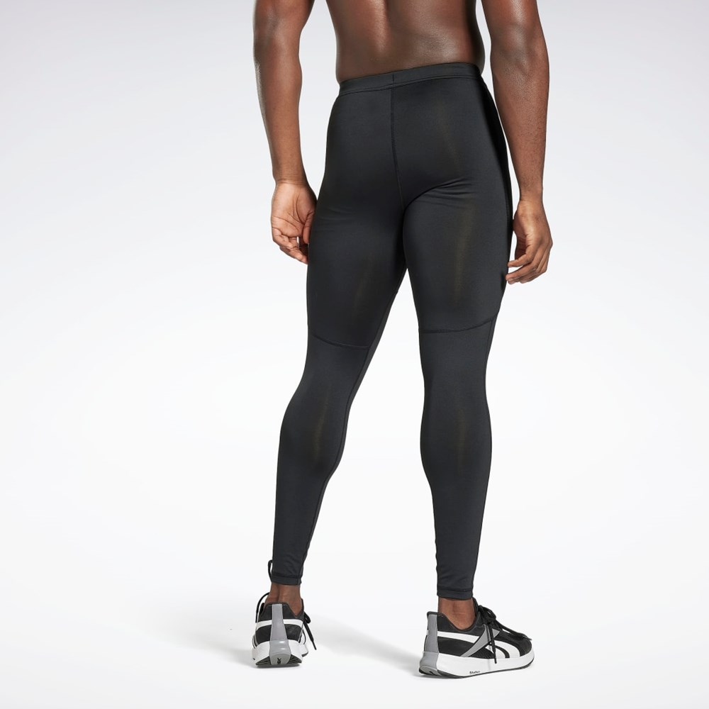 Reebok Biegania Speedwick Tights Czarne | JLMF-78213