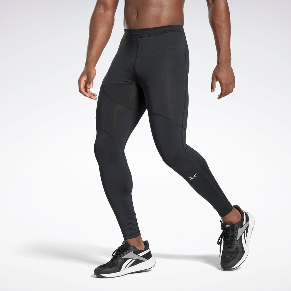 Reebok Biegania Speedwick Tights Czarne | JLMF-78213