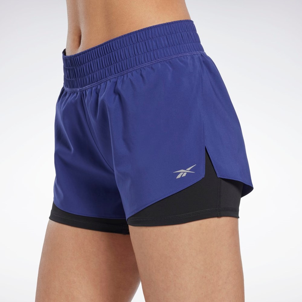 Reebok Biegania Two-in-One Shorts Fioletowe | JQTE-59234