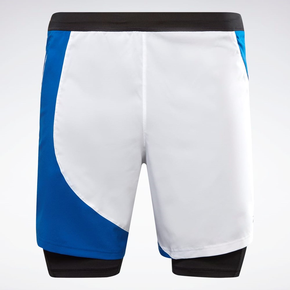 Reebok Biegania Two-in-One Shorts Niebieskie | APRU-32476