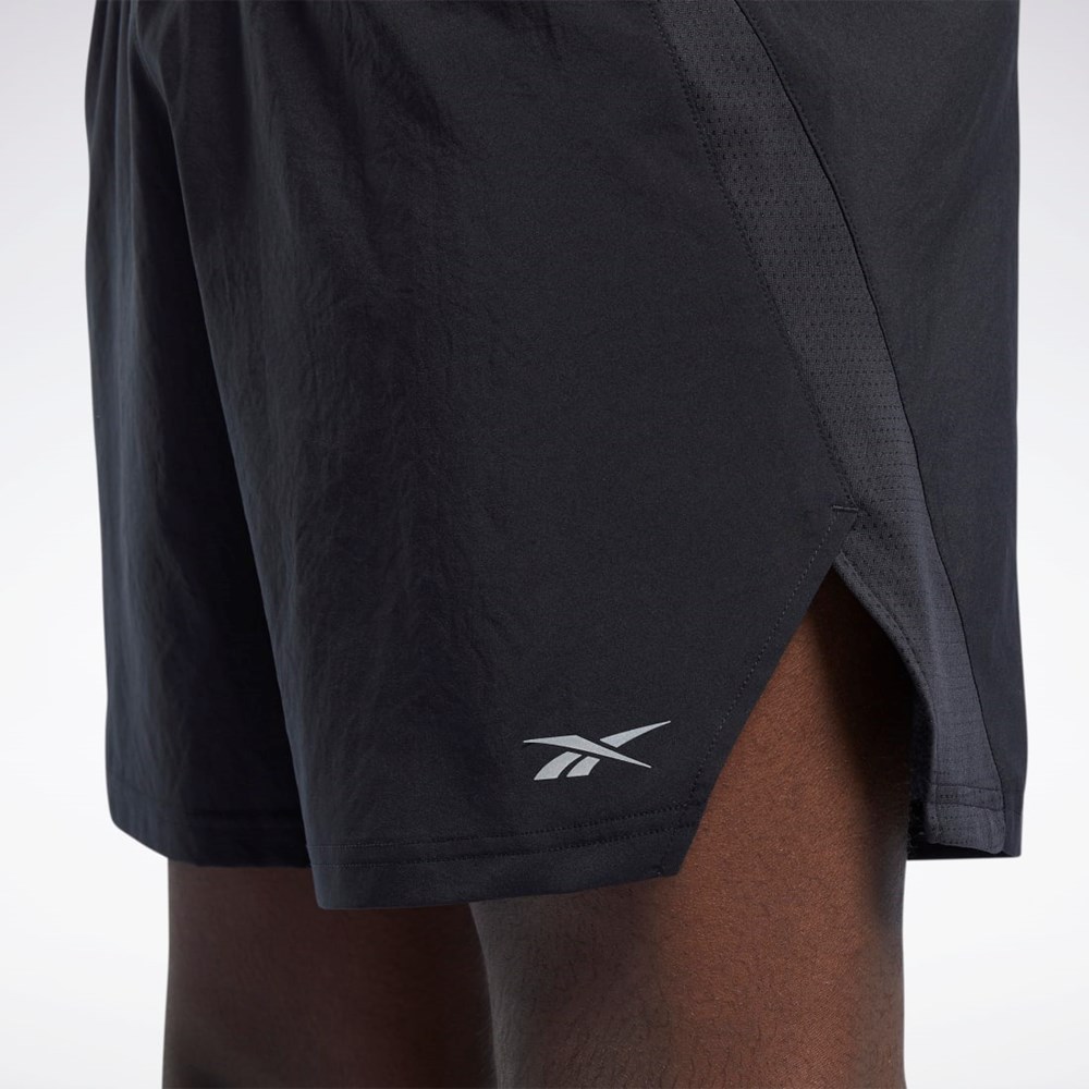 Reebok Biegania Woven Shorts Czarne | HQSV-19563