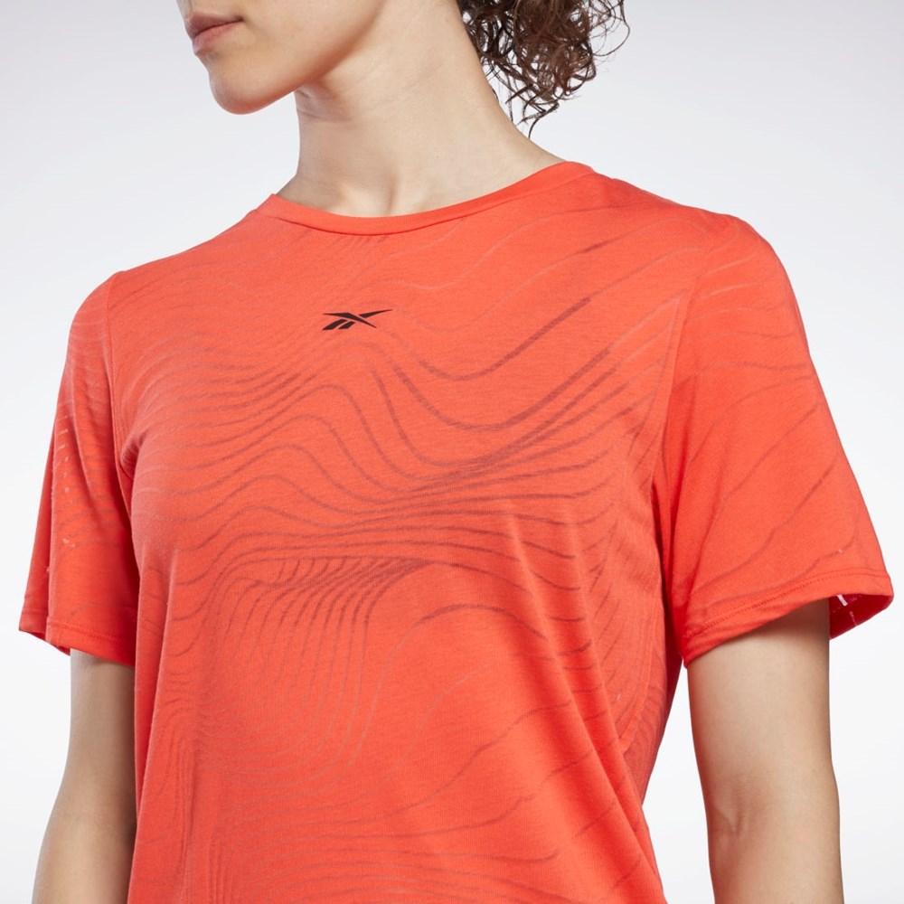 Reebok Burnout T-Shirt Czerwone | DKCU-36708