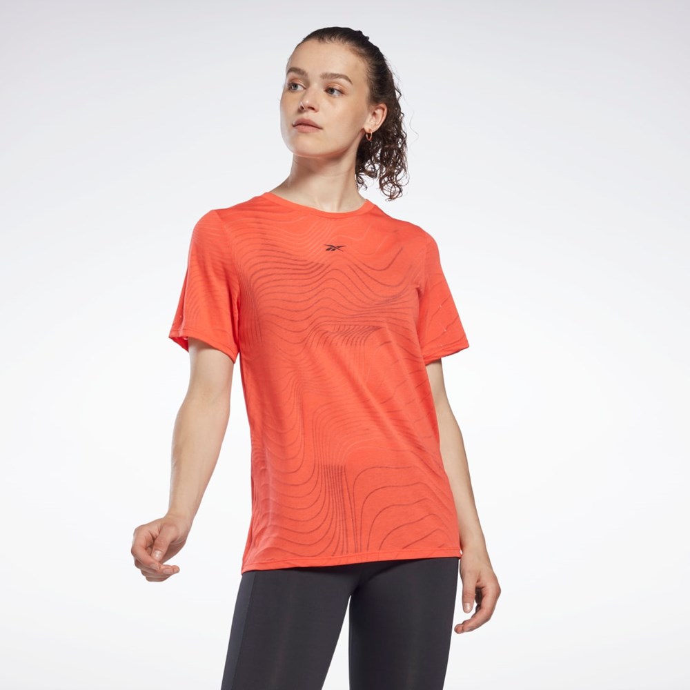 Reebok Burnout T-Shirt Czerwone | DKCU-36708