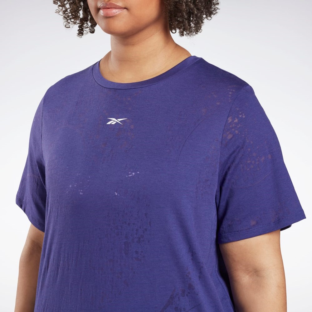 Reebok Burnout T-Shirt (Plus Size) Fioletowe | GKXT-51243