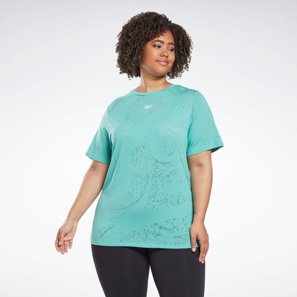 Reebok Burnout T-Shirt (Plus Size) Semi Classic Teal | EPUY-39584