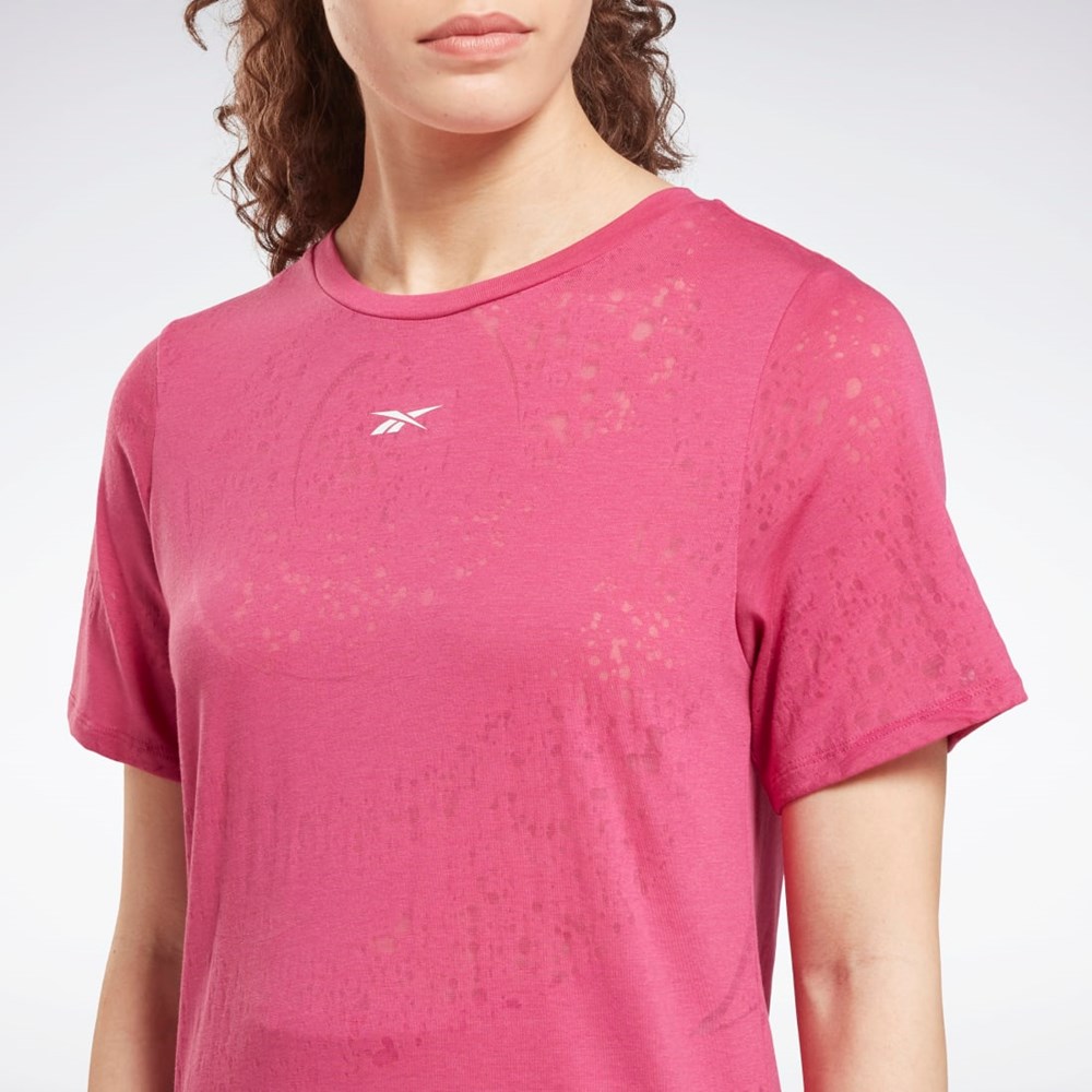 Reebok Burnout T-Shirt Różowe | LRGK-09351