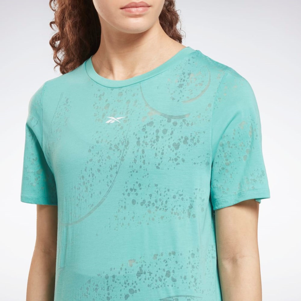 Reebok Burnout T-Shirt Semi Classic Teal | OJIA-89461