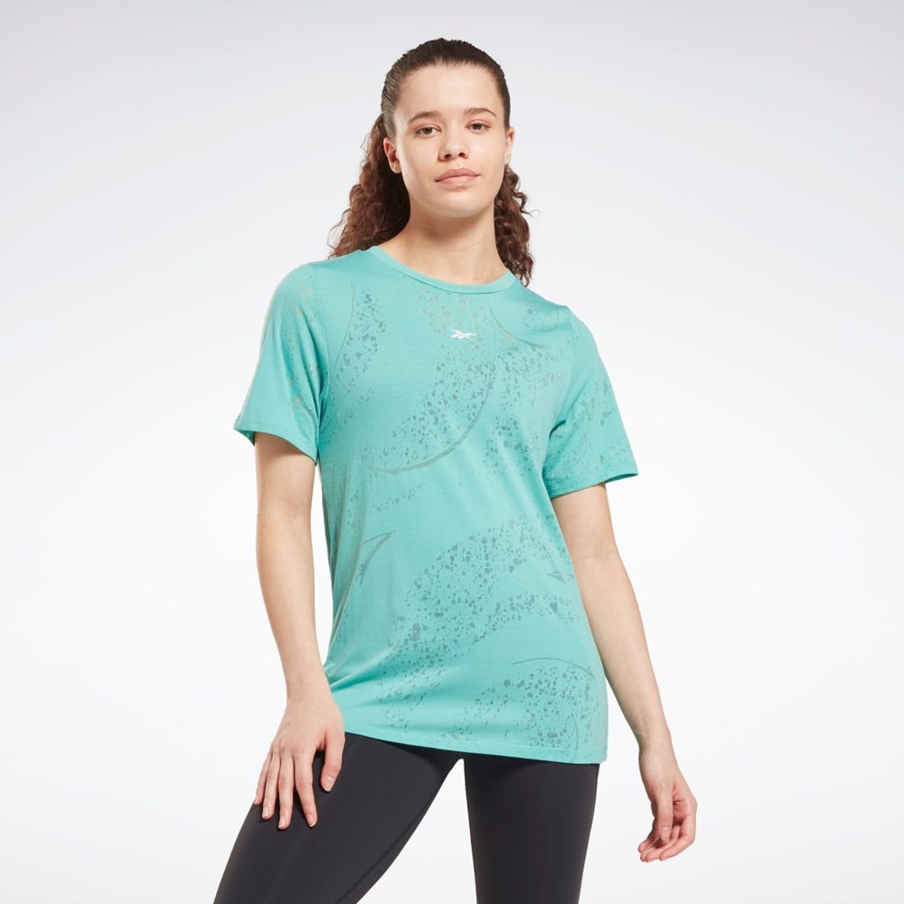 Reebok Burnout T-Shirt Semi Classic Teal | OJIA-89461