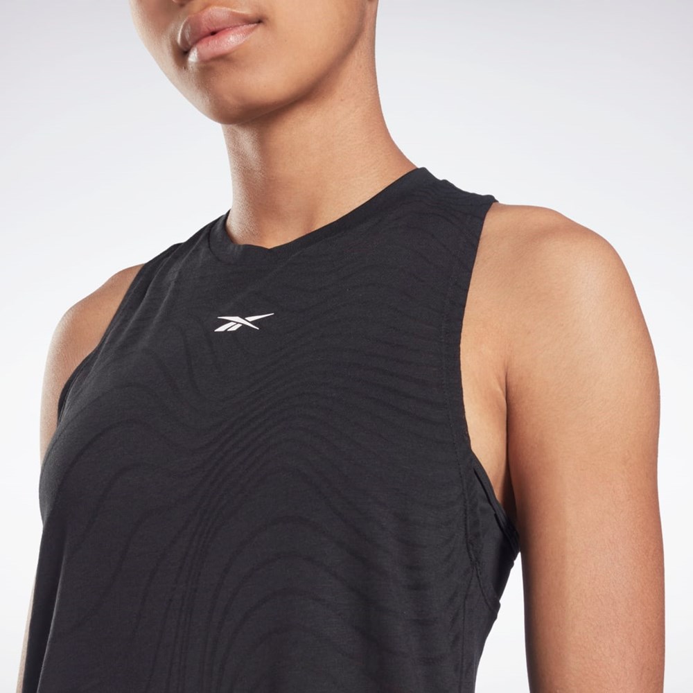 Reebok Burnout Tank Top Czarne | FHAM-28931