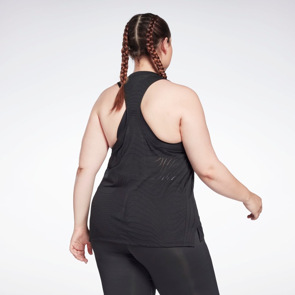 Reebok Burnout Tank Top (Plus Size) Czarne | ANKG-48561