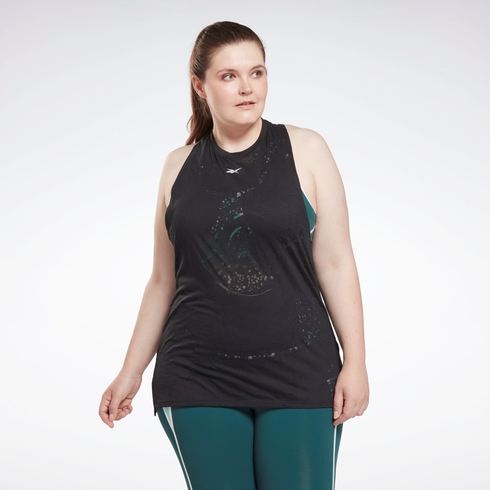 Reebok Burnout Tank Top (Plus Size) Czarne | OLRJ-09126