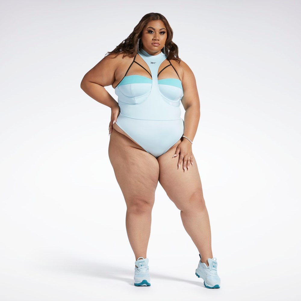 Reebok Cardi B Body Layer (Plus Size) Niebieskie | DHPW-07698