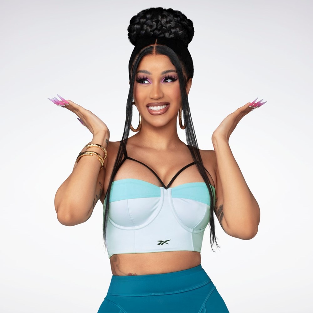 Reebok Cardi B Bralette Niebieskie Turkusowe | PTEB-21453