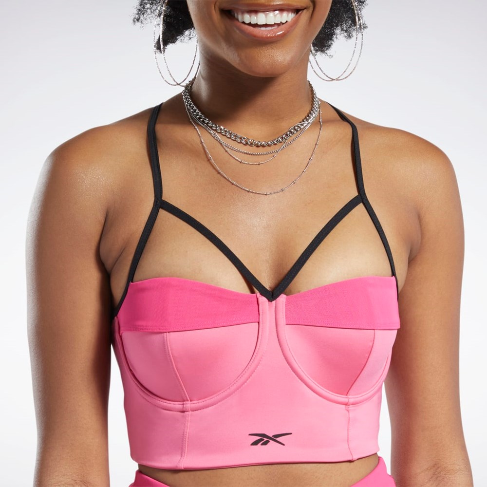 Reebok Cardi B Bralette Różowe Różowe | VEAK-51697