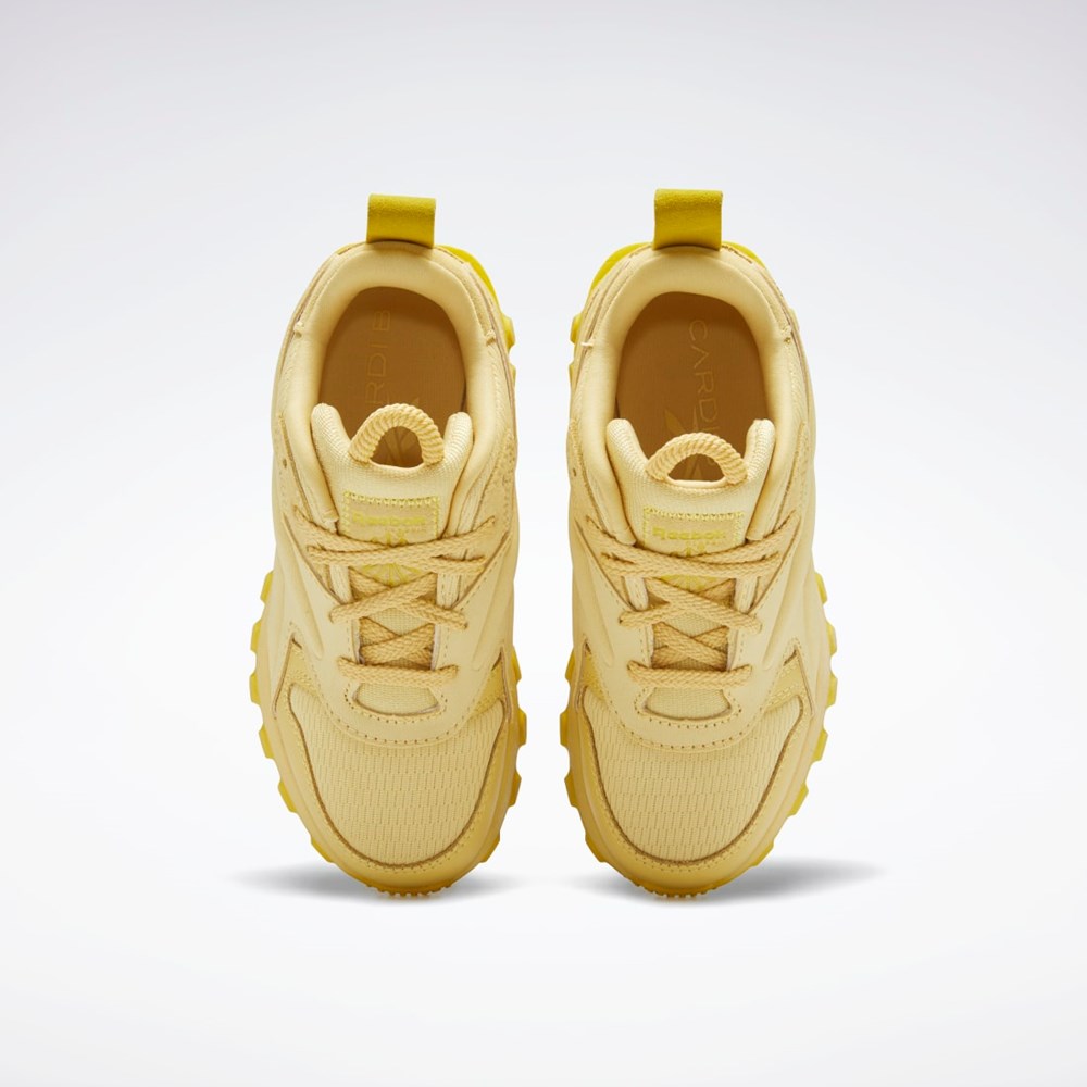 Reebok Cardi B Classic Leather V2 Shoes - Preschool Żółte Żółte Żółte | HARS-34098