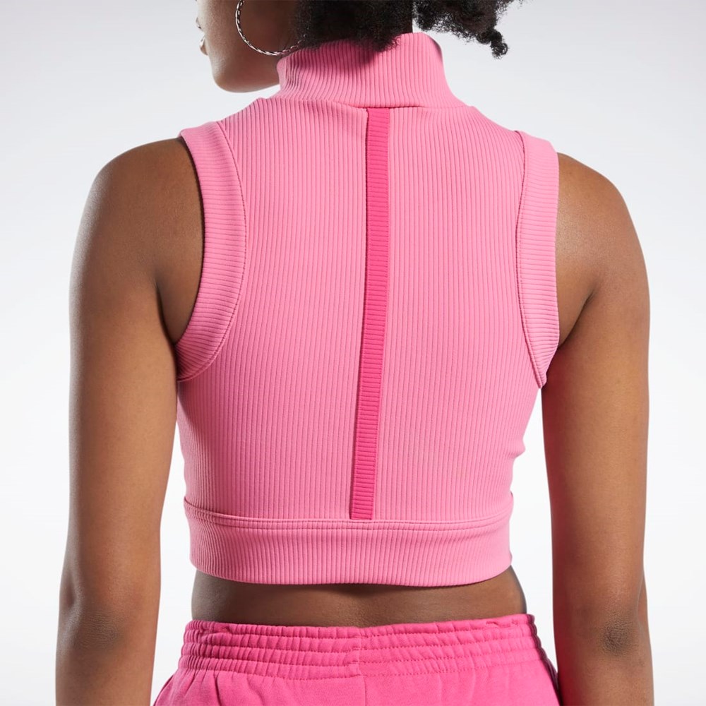 Reebok Cardi B Crop Top Różowe Różowe | ZYGO-57681