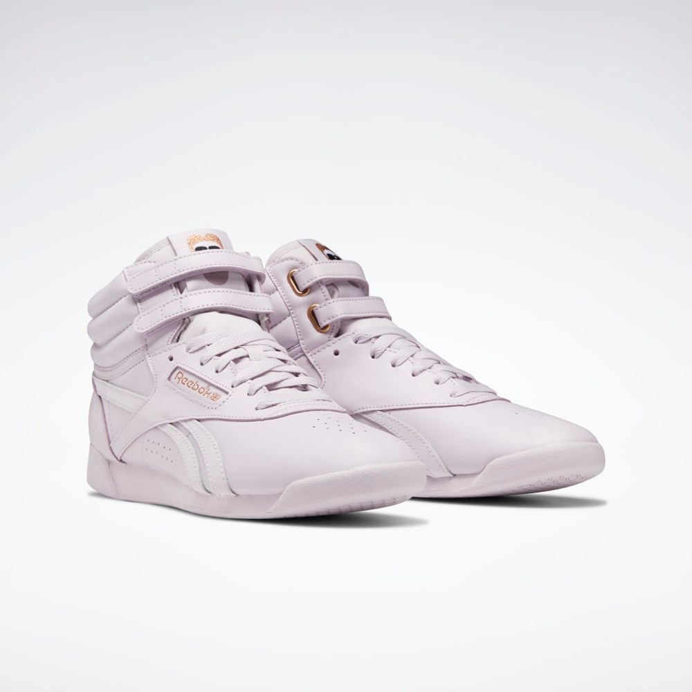 Reebok Cardi B Freestyle Hi Shoes Białe | AYXQ-34796