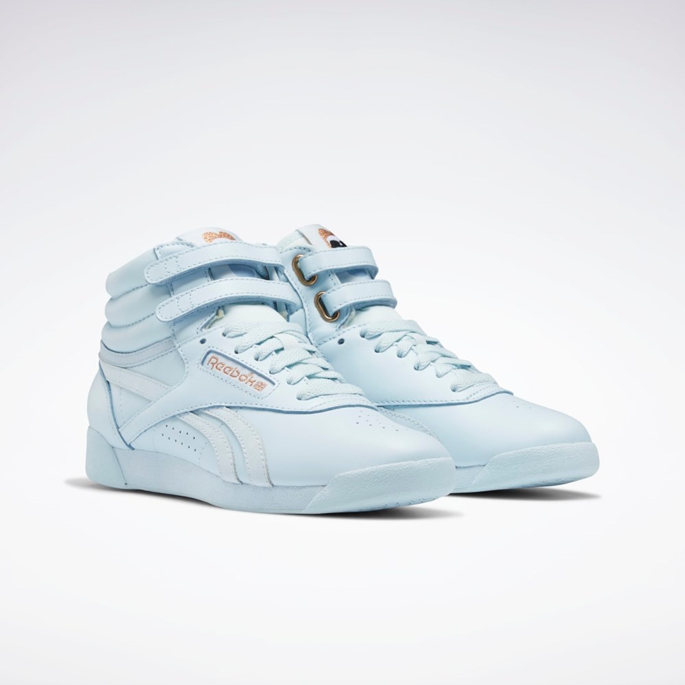 Reebok Cardi B Freestyle Hi Shoes Niebieskie Niebieskie Niebieskie | FZPD-29471