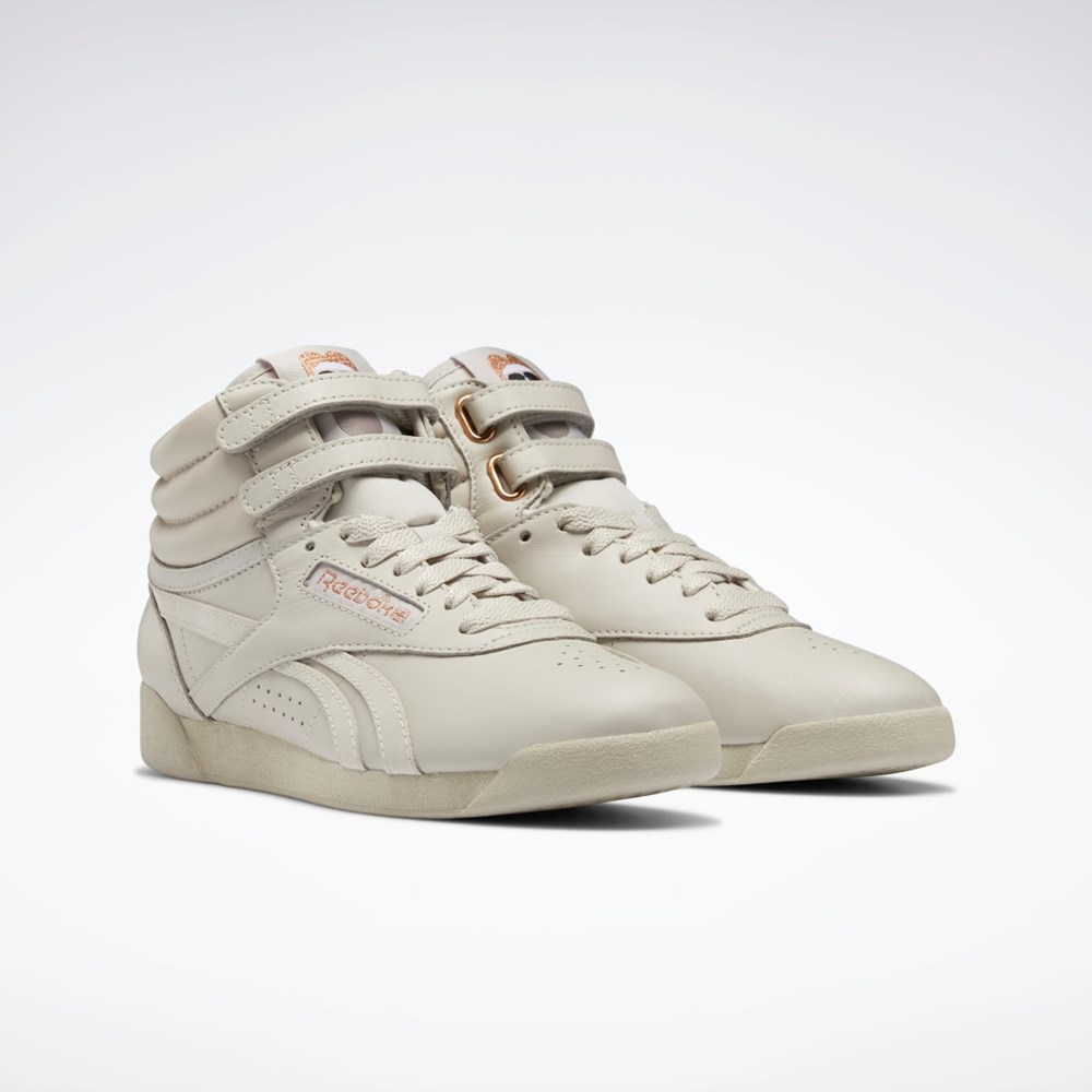 Reebok Cardi B Freestyle Hi Shoes Szare Białe | VWHT-21495