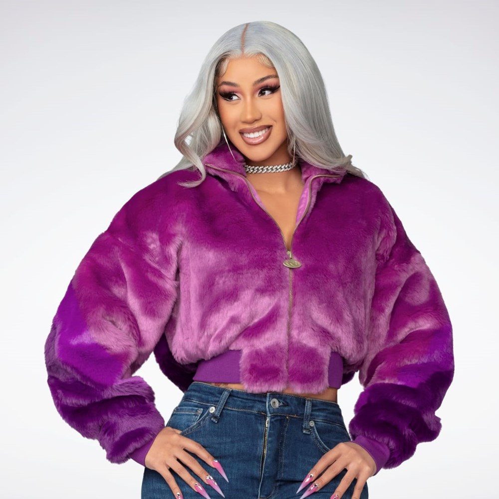 Reebok Cardi B Fur Ombre Jacket (Unisex) Ultraberry | OJVK-57420